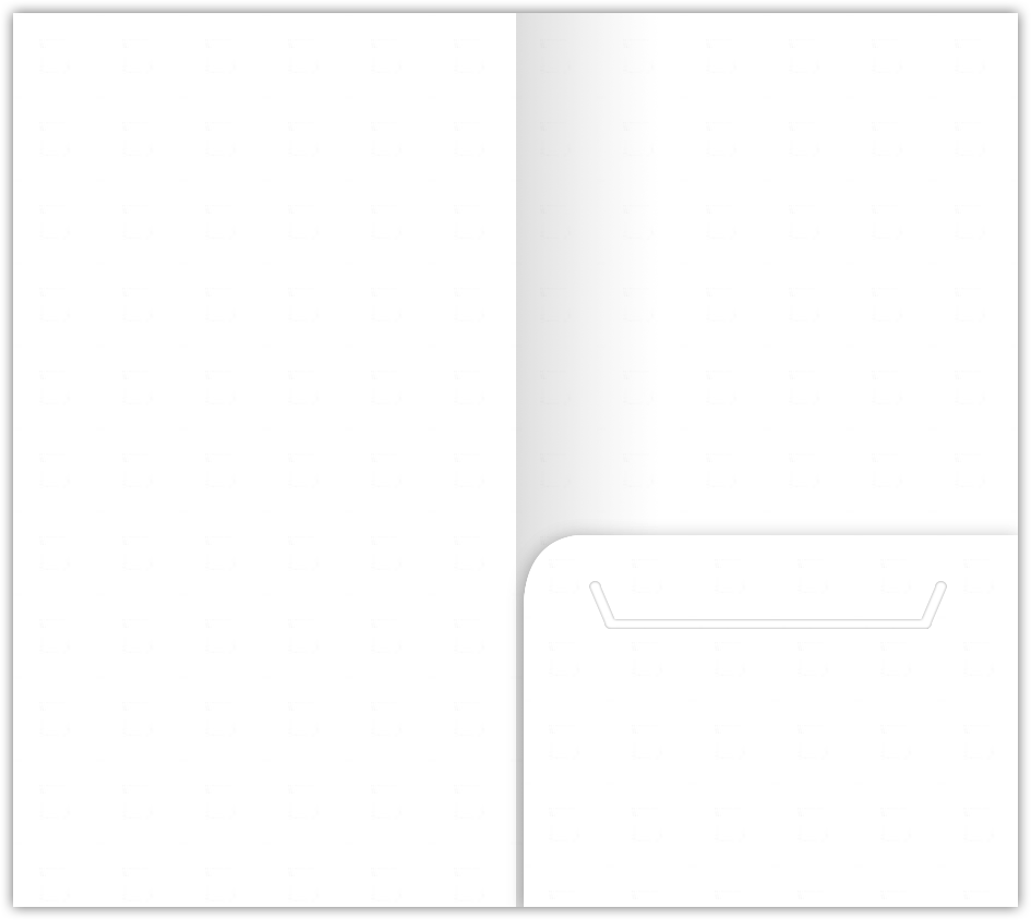 White Smooth 150lb 3 3/8 x 6 One Pocket Key Card Holders with 2 1/2 Inch Pocket