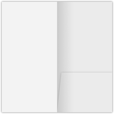 White Semi-Gloss 16pt C2S 3 1/2 x 7 One Pocket Key Card Holders with 2 1/2 Inch Pocket