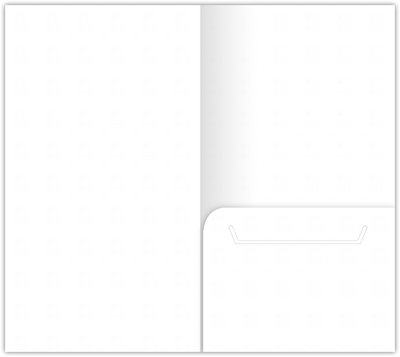 White Semi-Gloss 18pt C1S 3 3/8 x 6 One Pocket Key Card Holders with 2 1/2 Inch Pocket
