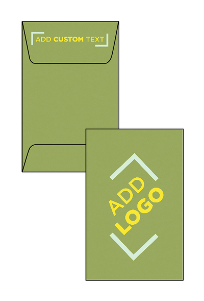 Dark Green Olive 28lb #1 Coin Envelopes (2 1/4 x 3 1/2)