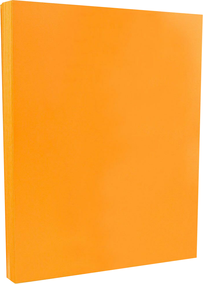 Ultra Orange 65lb 8 1/2 x 11 Cardstock