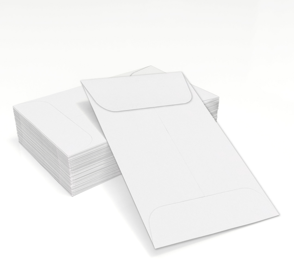 Premium White 32lb #1 Coin Envelopes (2 1/4 x 3 1/2)