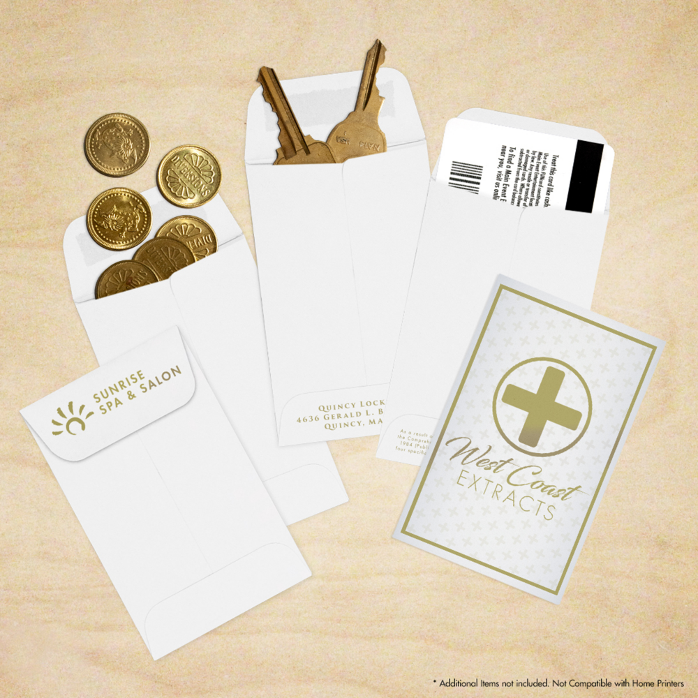 Premium White 32lb #1 Coin Envelopes (2 1/4 x 3 1/2)