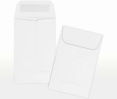 Premium White 32lb #1 Coin Envelopes (2 1/4 x 3 1/2)