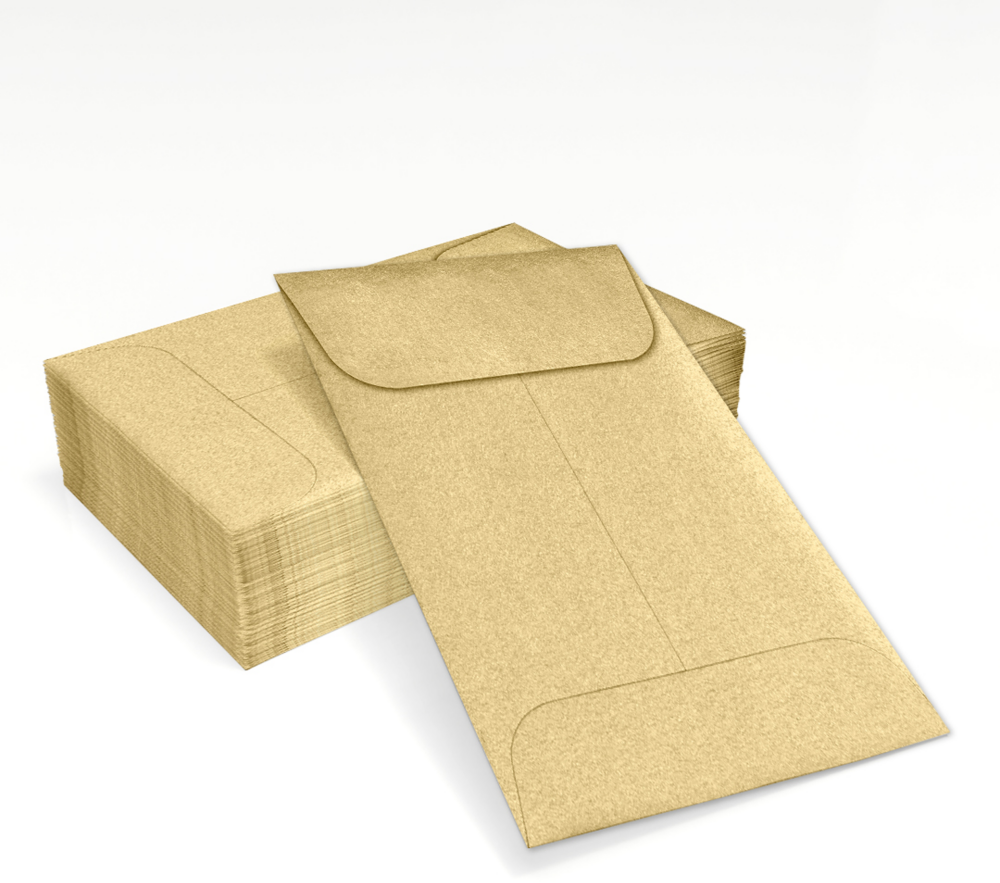 Light Gold Blonde Metallic 32lb #1 Coin Envelopes (2 1/4 x 3 1/2)