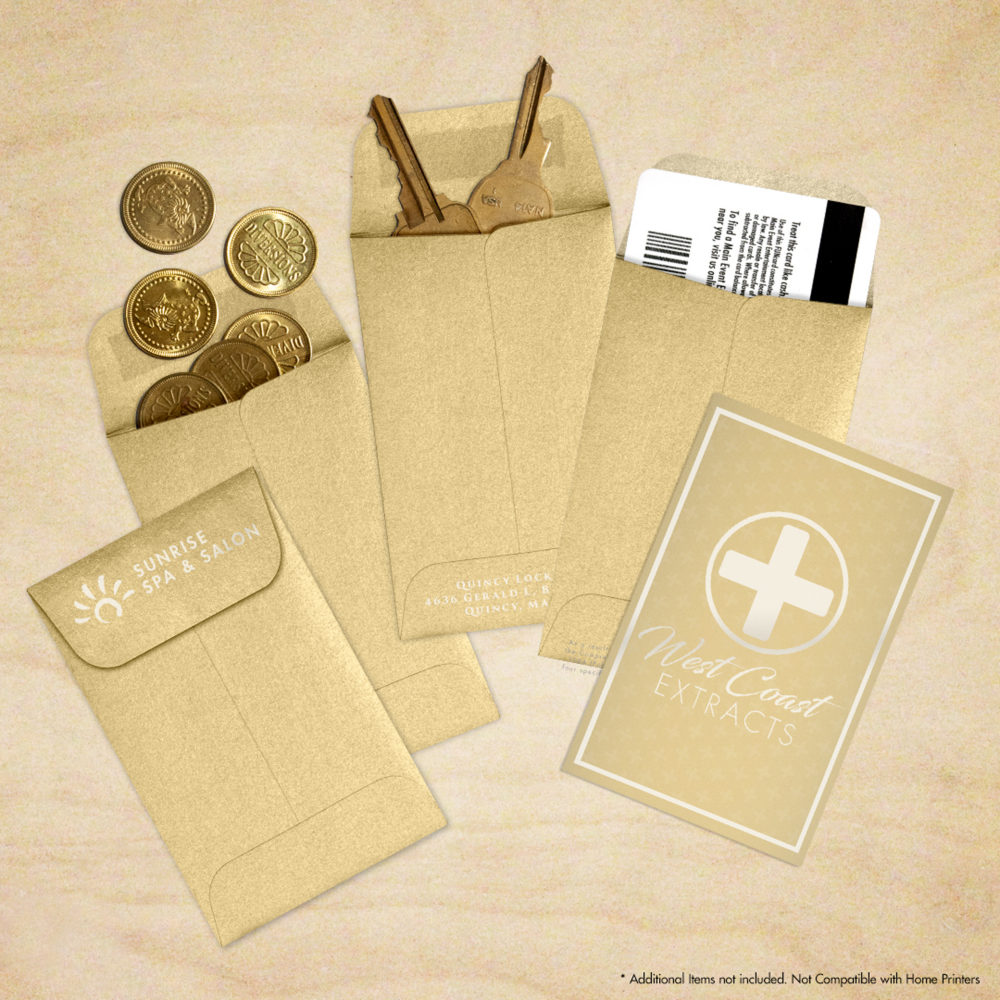 Light Gold Blonde Metallic 32lb #1 Coin Envelopes (2 1/4 x 3 1/2)