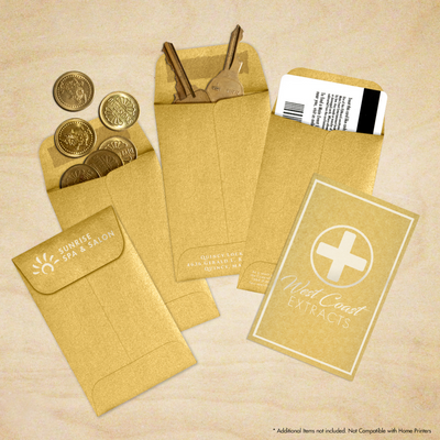 Gold Metallic 32lb #1 Coin Envelopes (2 1/4 x 3 1/2)