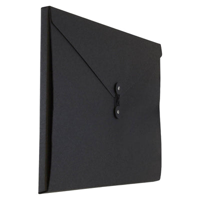 Black Kraft Large 9 1/4 x 14 x 3/8 Button and String Portfolios