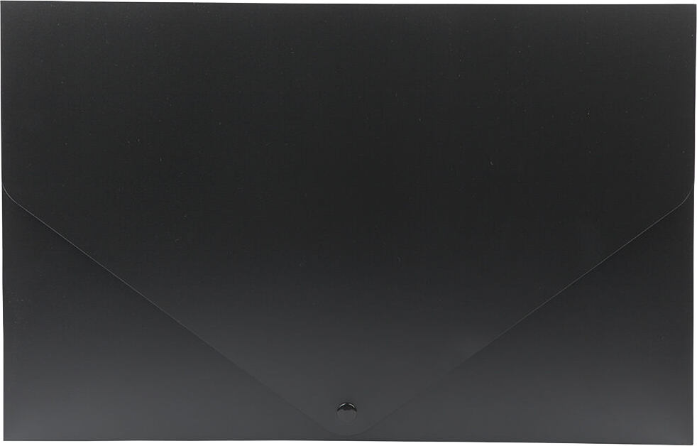Black Large 11 x 17 x 3/4 Plastic Portfolios with Snap