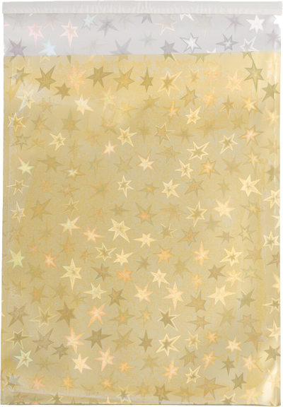 Gold Stars Foil 32lb 6 1/4 x 7 7/8 Invitation Envelopes with Peel & Seal