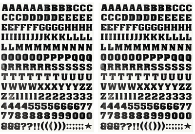 Black Matte Alphabet Stickers