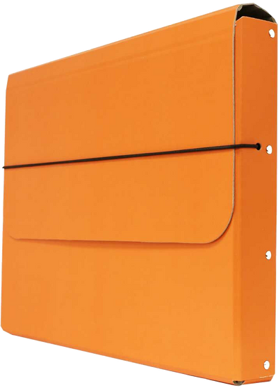 Orange 10 x 13 1/4 x 1 1/4 Thick Elastic Portfolios