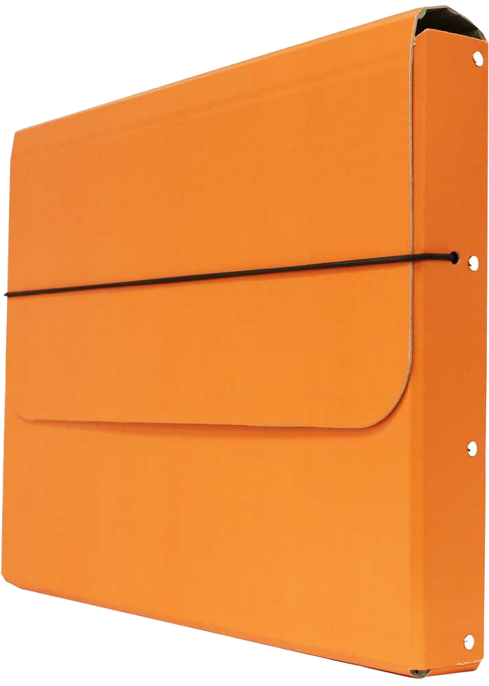 Orange 10 x 13 1/4 x 1 1/4 Thick Elastic Portfolios