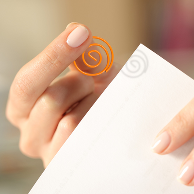 Orange Circular "Cloops" Paper Clips - 50 Pack