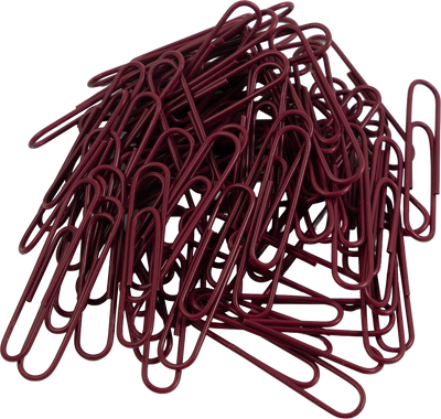 Jumbo Paper Clips - 75 Pack - Burgundy
