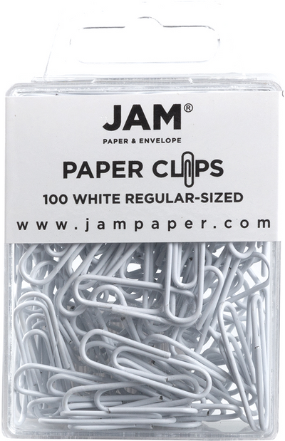 White Standard Paper Clips - 100 Pack