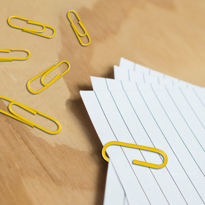 Yellow Standard Paper Clips - 100 Pack
