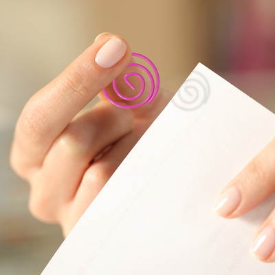 Hot Pink Circular "Cloops" Paper Clips - 50 Pack