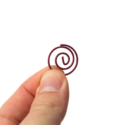 Circular "Cloops" Paper Clips - 50 Pack - Burgundy