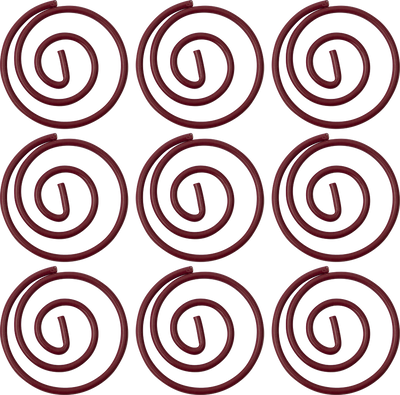 Circular "Cloops" Paper Clips - 50 Pack - Burgundy