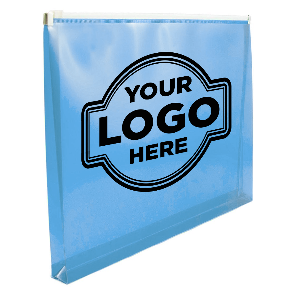 Blue Letter Booklet Plastic Envelopes (9 3/4 x 13) with Zip Closure