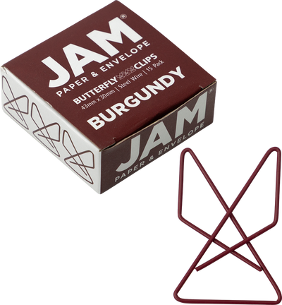 Butterfly Clips - 15 Pack - Burgundy