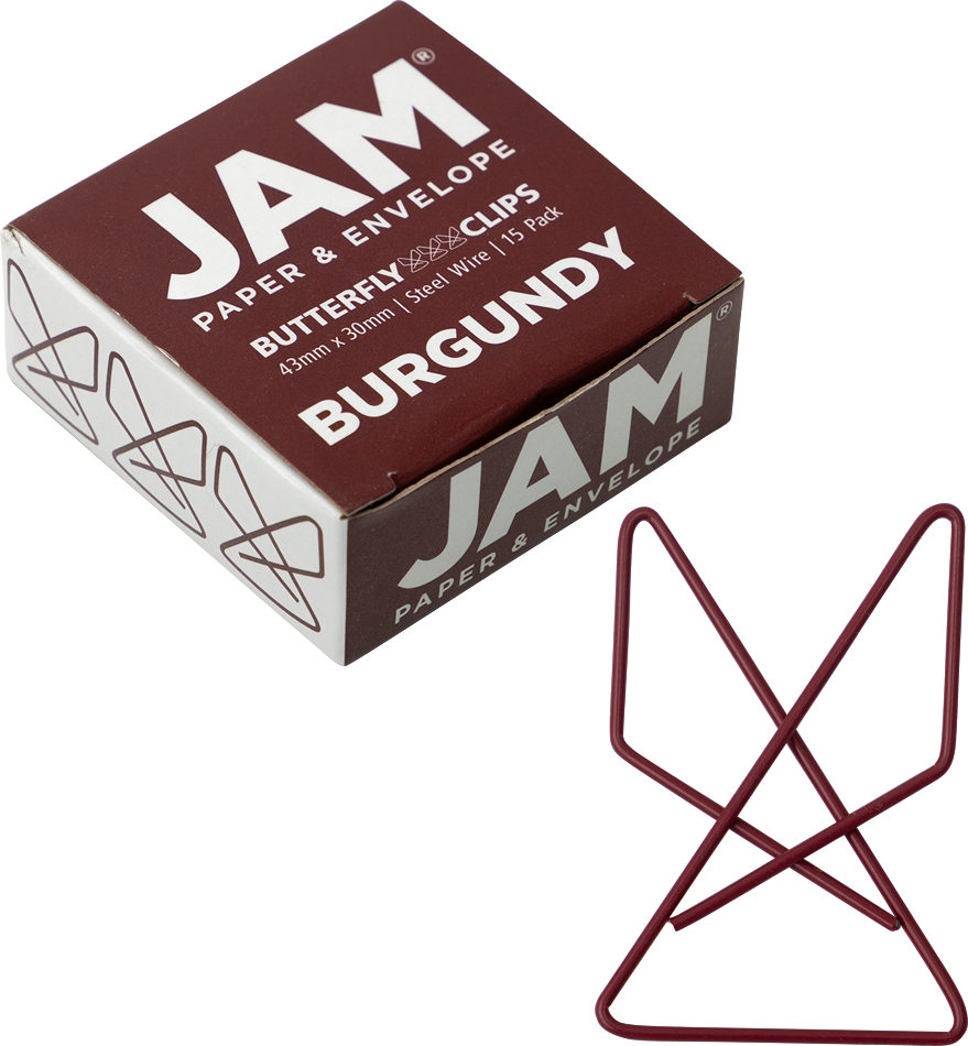 Butterfly Clips - 15 Pack - Burgundy