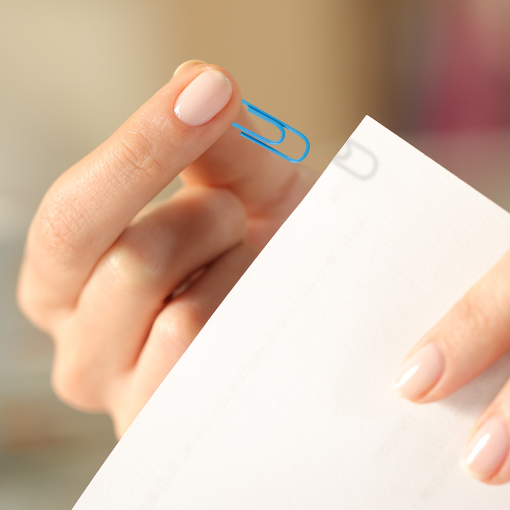 Baby Blue Standard Paper Clips - 100 Pack