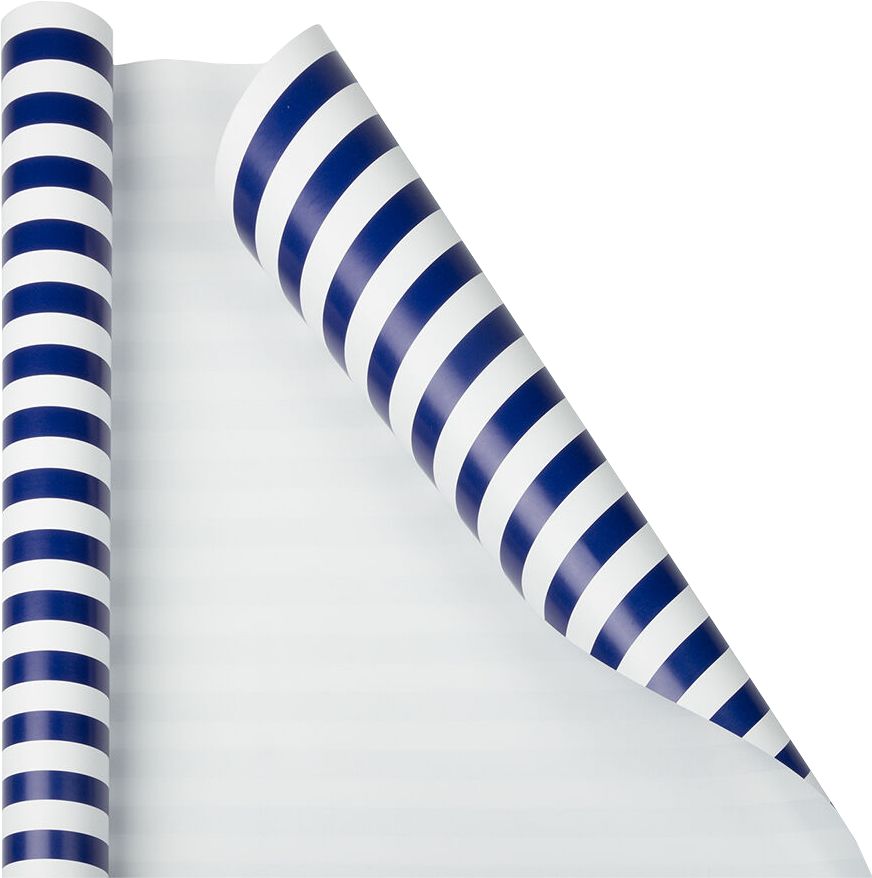 Blue and White Stripe Wrapping Paper (25 Sq Ft)