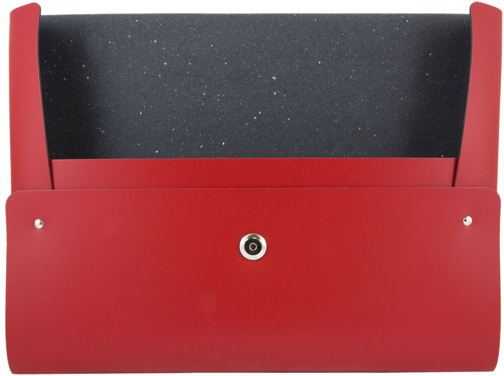 Red 10 x 13 Leather Portfolios with Snap