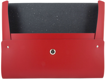 Red 10 x 13 Leather Portfolios with Snap