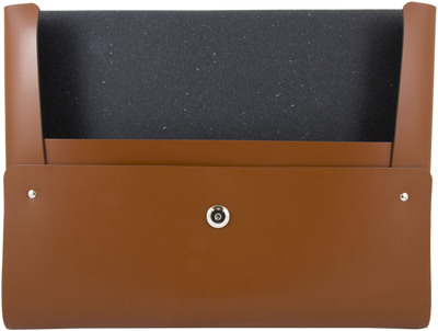 Brown 10 x 13 Leather Portfolios with Snap