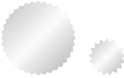 Silver Foil Wafer Seal Labels Combo Labels