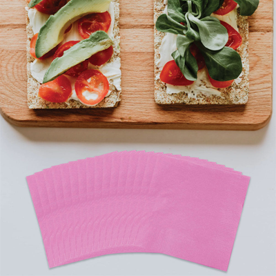 Fuchsia 6 1/2 x 6 1/2 3-Ply Lunch Napkins