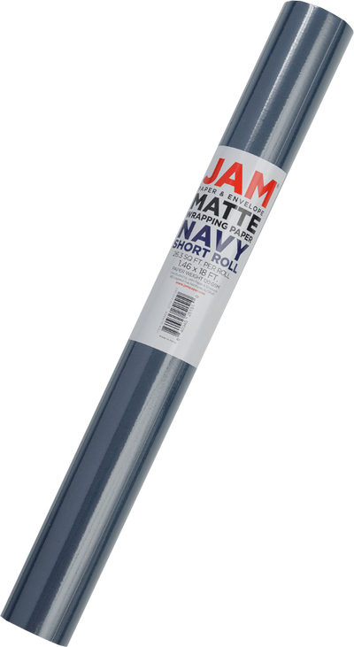 Navy Blue Matte Wrapping Paper - Short Mini Roll (26.3 Sq Ft)