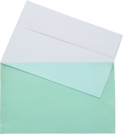 Green 1.6mil 5 7/16 x 8 5/8 Cello Envelopes with Peel & Seal