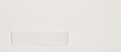 White Machine Insertable 24lb #10 Window Envelopes (4 1/8 x 9 1/2)