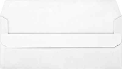 White 24lb #10 Window Envelopes (4 1/8 x 9 1/2) with Simple Seal