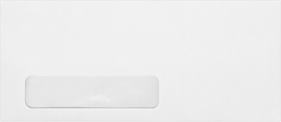 White 24lb #10 Window Envelopes (4 1/8 x 9 1/2) with Simple Seal