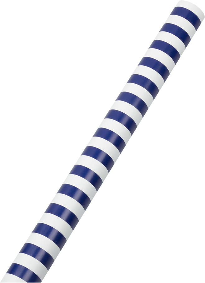 Blue and White Stripe Wrapping Paper (25 Sq Ft)
