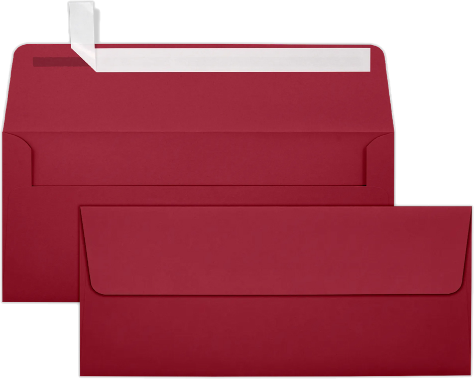 Dark Red  #10 Stationery Set - 50 Pack