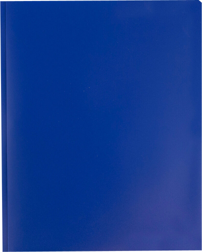 Blue 9 x 12 Plastic Pop Folders with Clasp