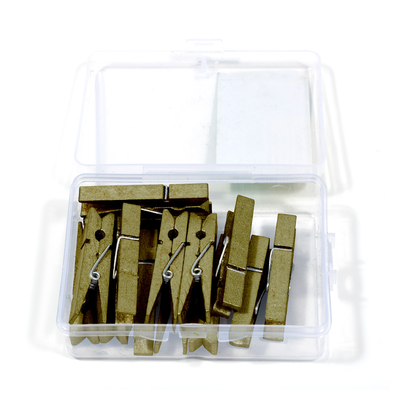 Gold X-Large 1 3/4 Inch Wood Clips - 14 Pack