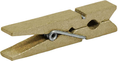 Gold X-Large 1 3/4 Inch Wood Clips - 14 Pack