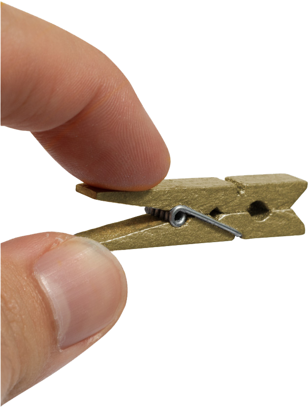 Gold X-Large 1 3/4 Inch Wood Clips - 14 Pack