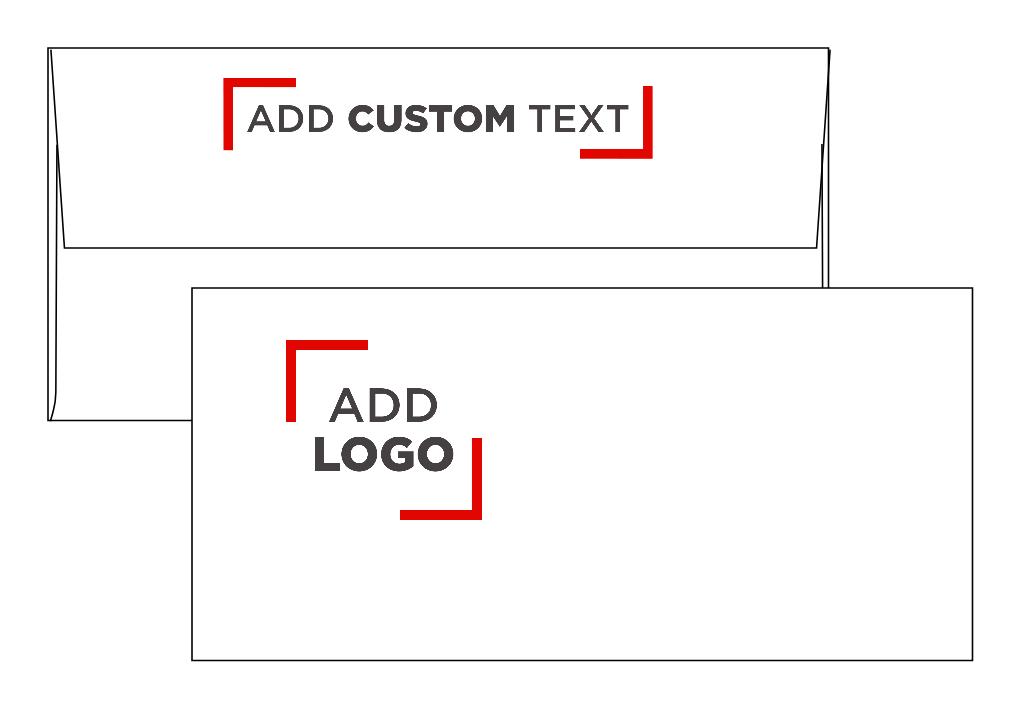 White with Red Foil Lining 24lb 3 7/8 x 8 1/8 Invitation Envelopes
