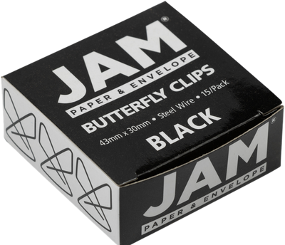 Black Butterfly Clips - 15 Pack