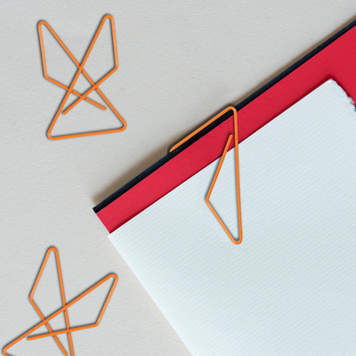 Orange Butterfly Clips - 15 Pack