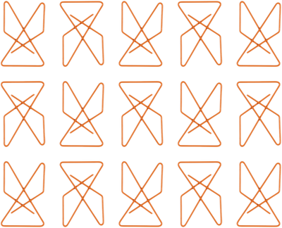 Orange Butterfly Clips - 15 Pack
