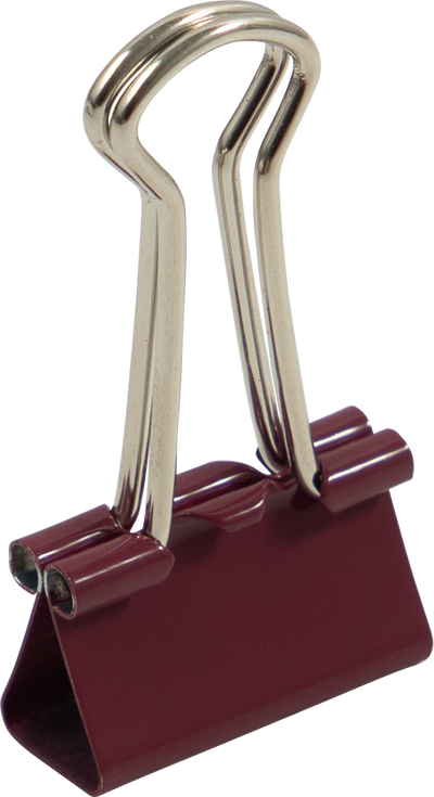 Small 19mm Binder Clips - 25 Pack - Burgundy